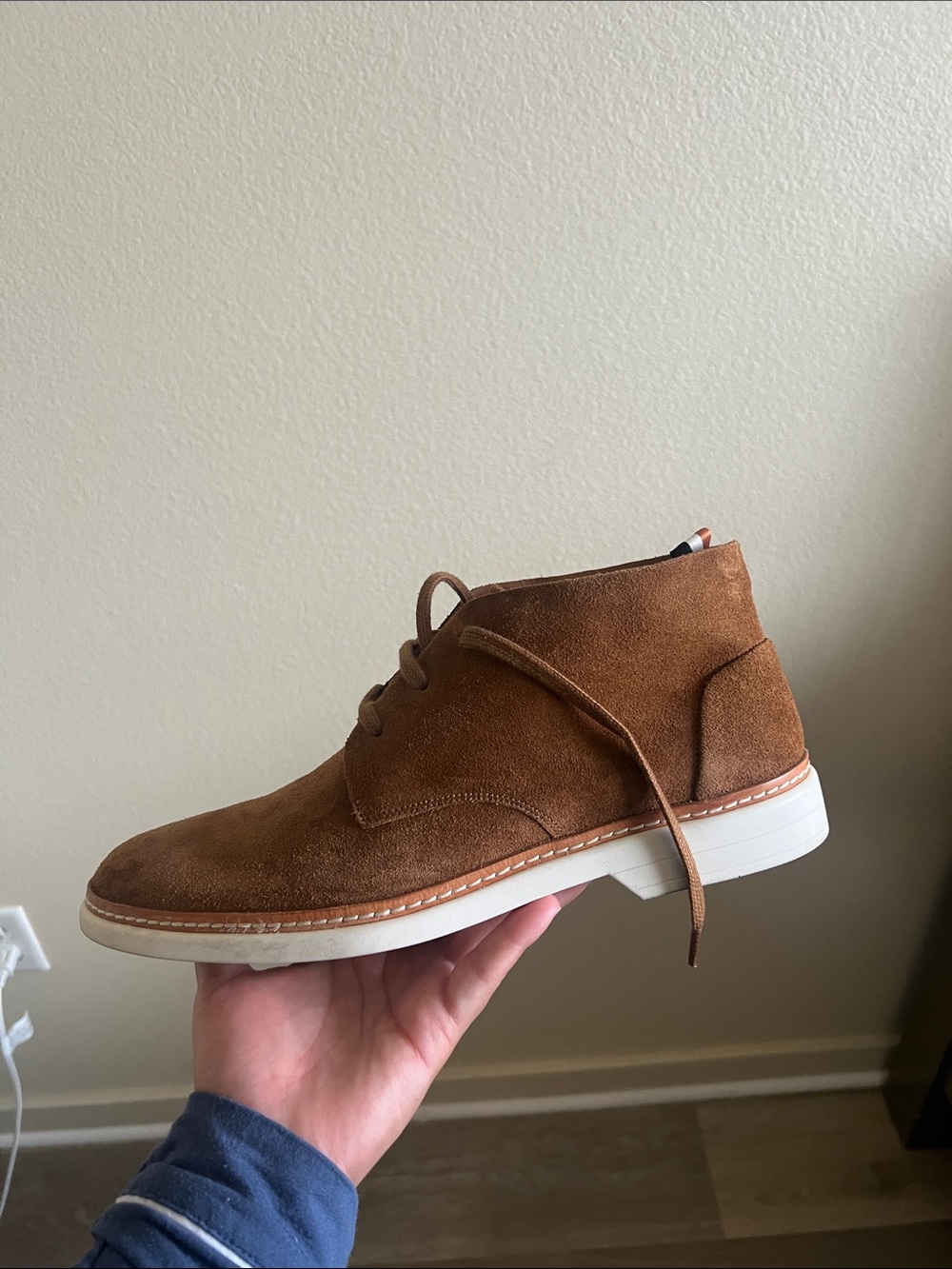 Allen Edmonds Chestnut Suede Chukka Boots with White Sole